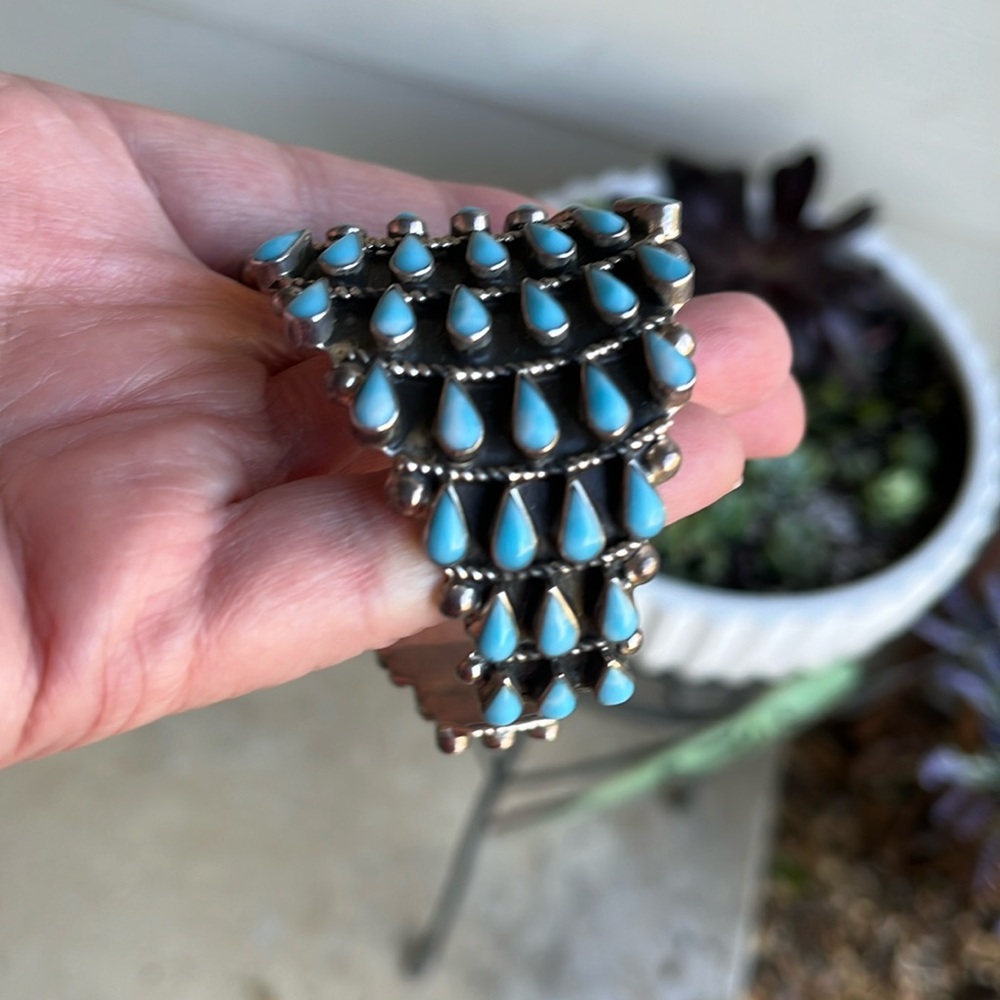Sterling Larimar Cuff - Picture 2 of 4